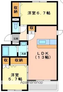 レジデンスプリンシパル【1階】の間取り